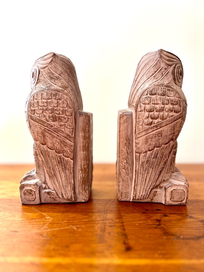 Mid Century Library of Congress Owl Bookends, Art Deco Style image 5