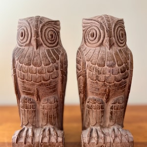 Mid Century Library of Congress Owl Bookends, Art Deco Style image 3