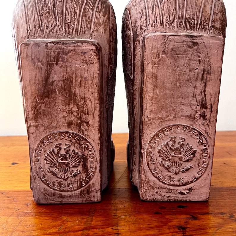 Mid Century Library of Congress Owl Bookends, Art Deco Style image 6