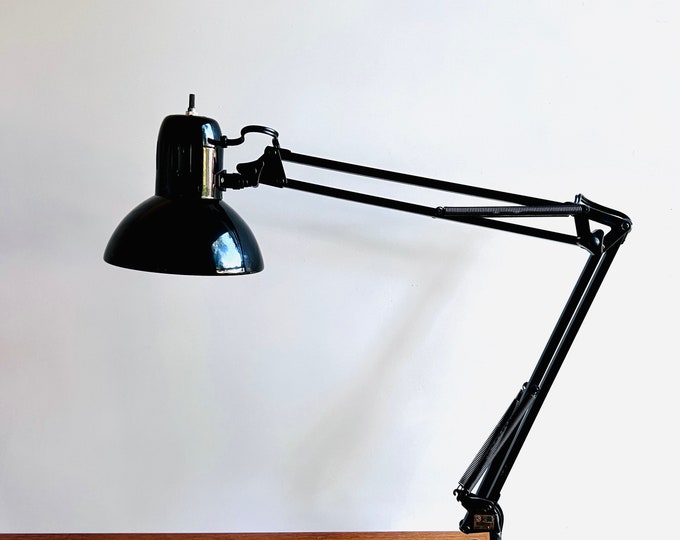 Vintage Black Architect Clamp Desk Lamp Angle Poised Drafting Etsy