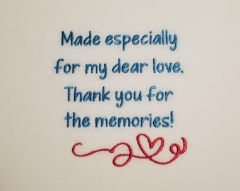 Whimsical Heart Flourish - Custom Quilt Label