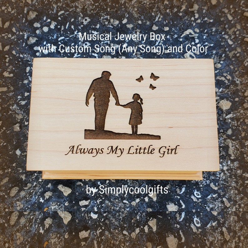 Always My Little Girl jewelry box for daughter, choose song, color add personalizing