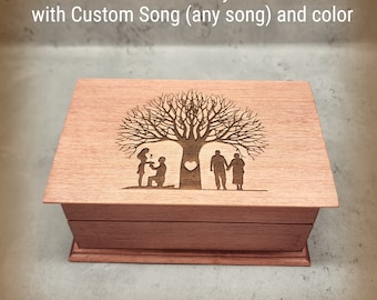 Anniversary Box - Music box Custom Song - Wedding Gift Box - Electronic music box playing your song in music box version, Valentine Box