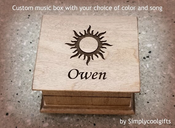 You Are My Sunshine Customized Music Box Wooden Music Box Etsy