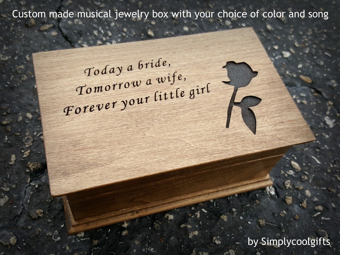 Mother of Bride Gift, Wedding Gift Box, Musical Jewelry Box, Music Box,  Jewelry Box, Wooden Music Box, Gift for Mom, Simplycoolgifts