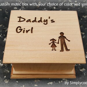 music box custom, wooden music box, Daddys girl music box, father of bride gift, wedding gift bride, cool gifts, butterfly kisses music box