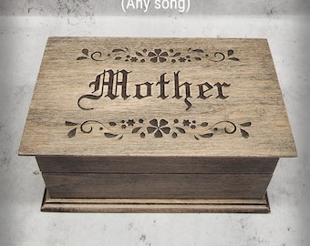 Mother box - Jewelry box Music - Music box choose your song - Electronic music box playing your song in music box version, Mother's day gift