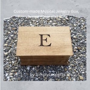 Monogrammed Box - Custom Music Box - Music box choose your song - Monogrammed music box playing your song in music box version