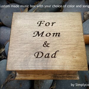 music box, wooden music box, musicbox, custom music box, custom made music box, wedding music box, music box songs, personalized music box image 1