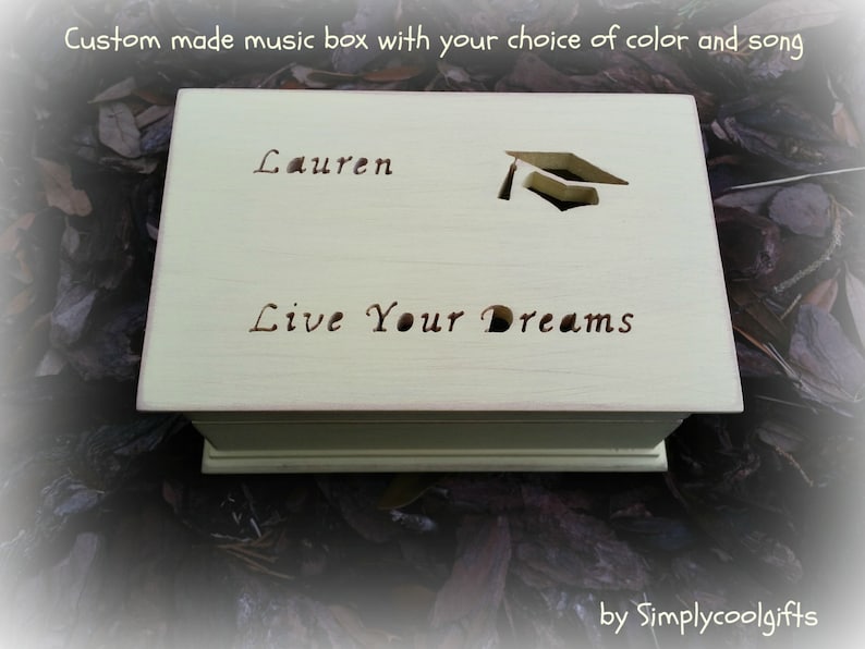 Music Box Jewelry Box Graduation Graduation Gift Musical Etsy