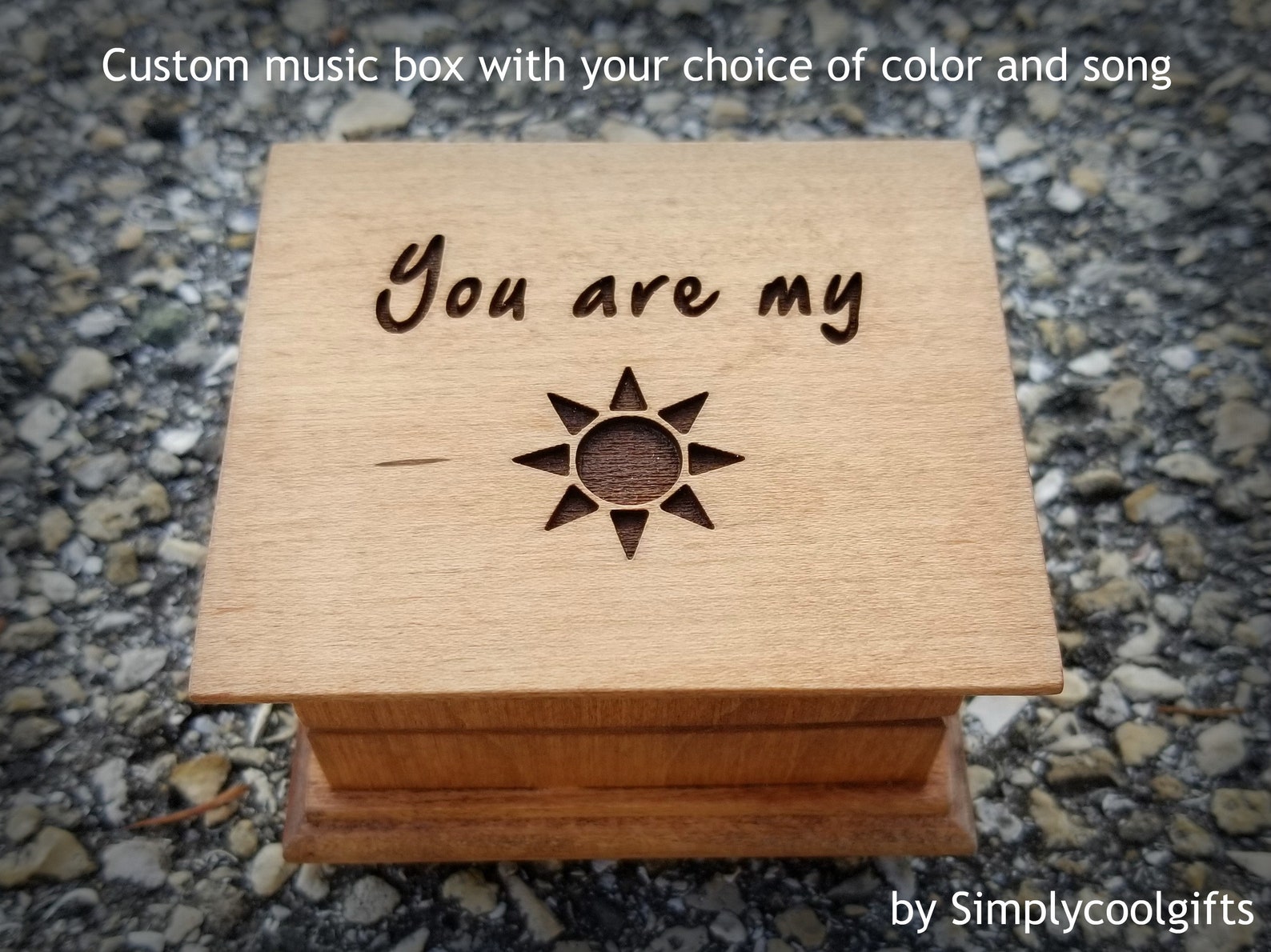 You Are My Sunshine Engraved Music box Custom Music Box Etsy