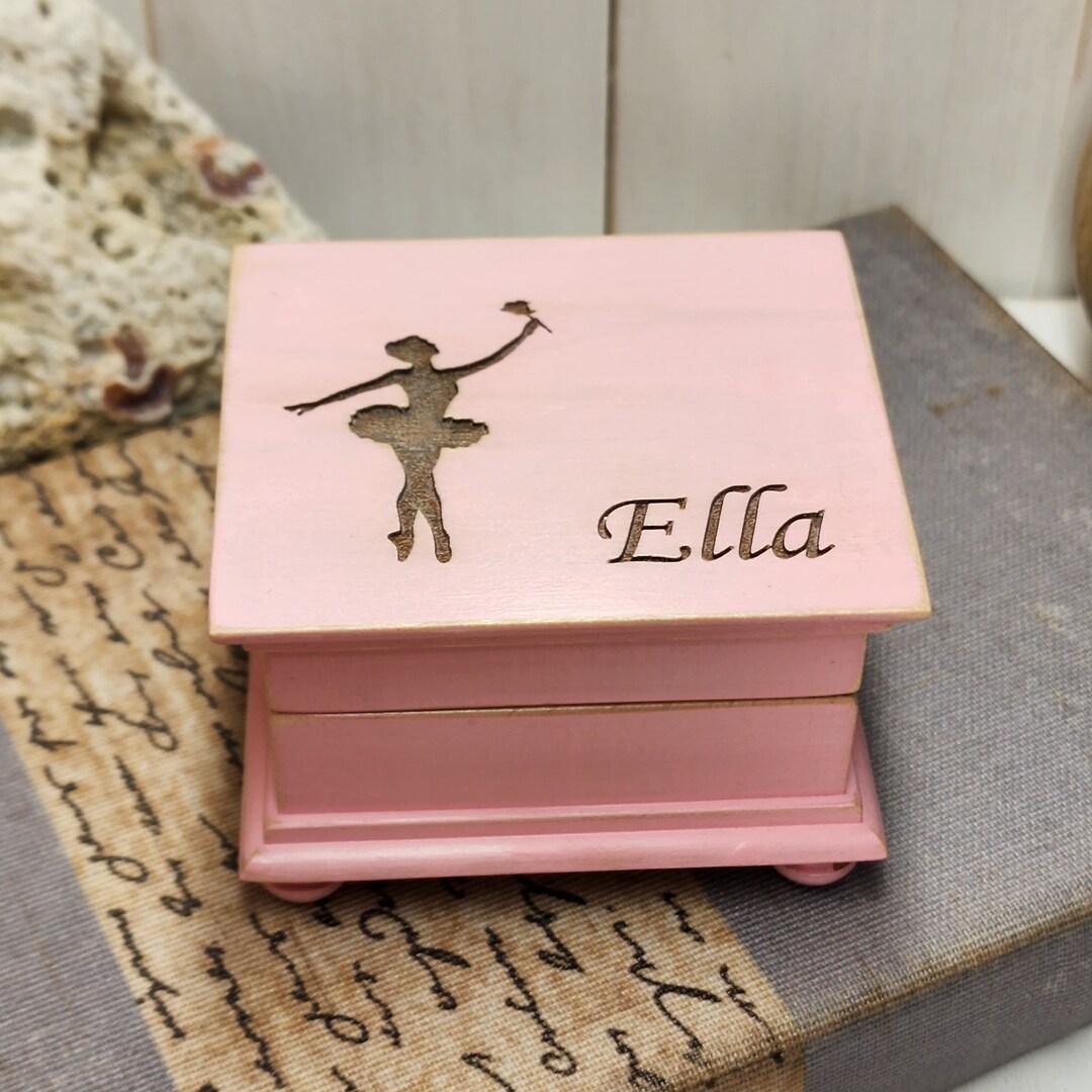 Ballet Dancer Music Box Dancer Engraved Music Box With Etsy