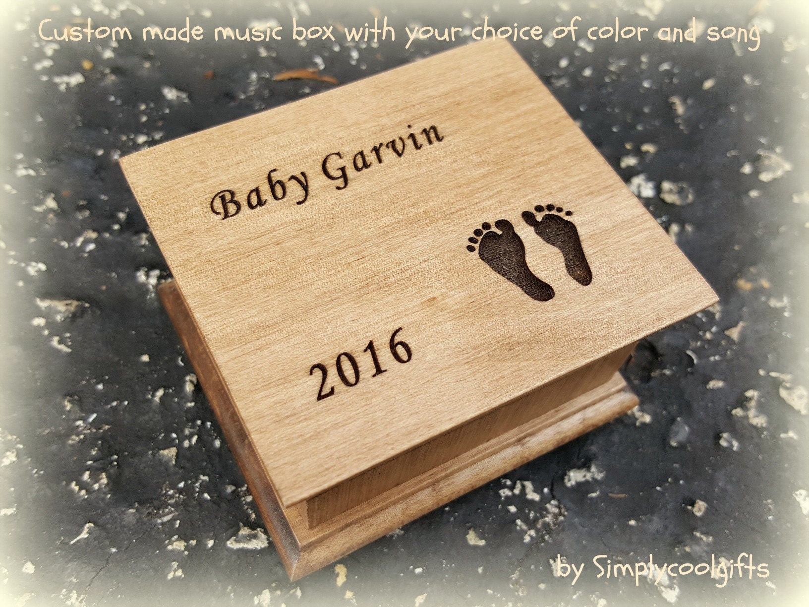 Custom Baby Gift With Baby Name on Top With Birth Year and Etsy