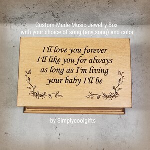 I&#39;ll love you forever box - Music box choose your song - Electronic music box playing your song in music box version