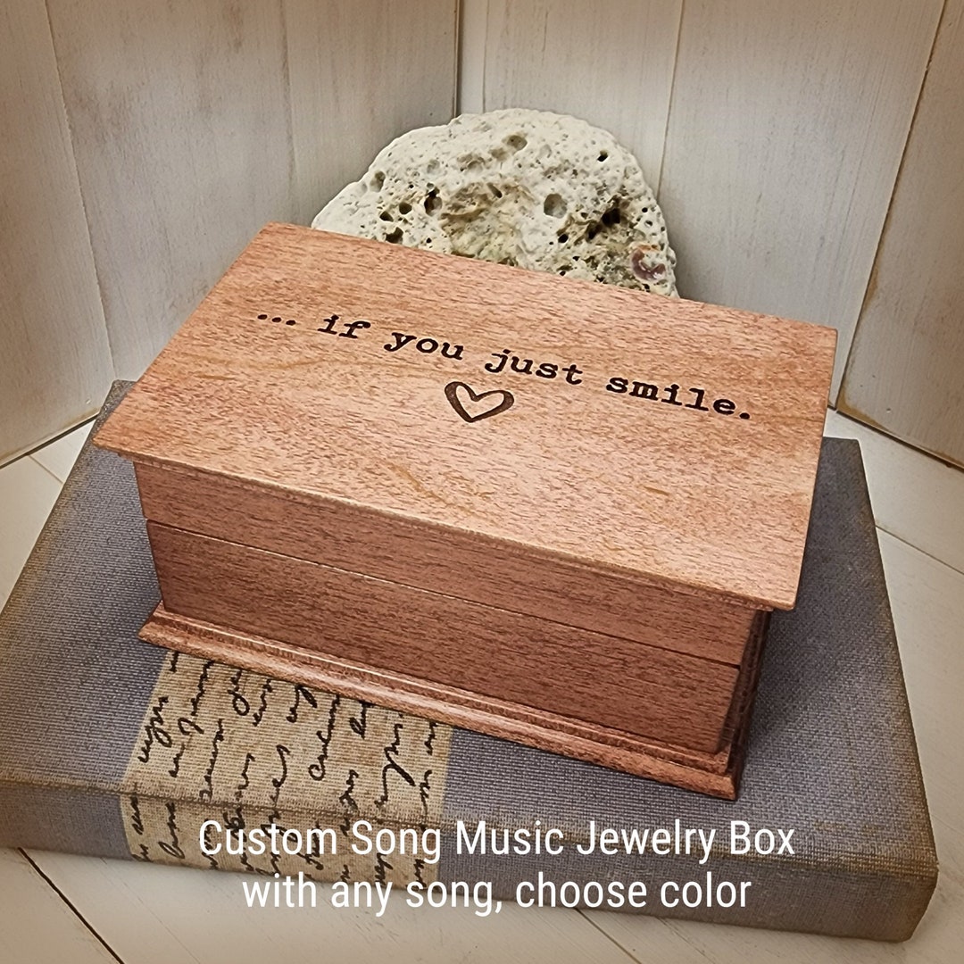 Custom Engraved Box Music Box Custom Song Wedding Gift Box Electronic Music Box Playing Your