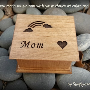 Wooden Music Box - Mom Gift Box - Custom Music Box - Personalized Music Box - Mom Gift From Son - Mother of Groom Gift -