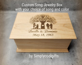 Wedding Gift idea - Music box Custom Song - Bride and Groom gift - Electronic music box playing your song in music box version, anniversary