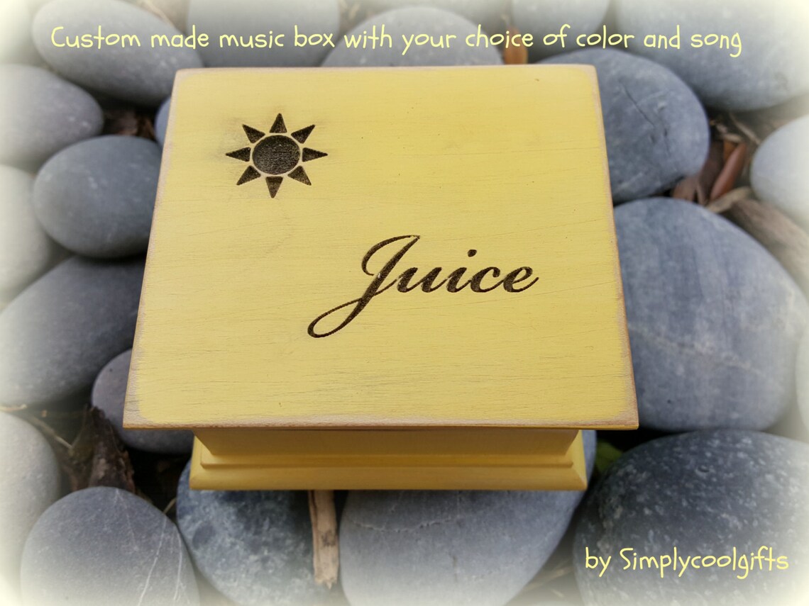 Music box wooden music box custom made music box sun music Etsy
