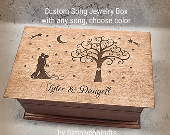 Wedding Jewelry Box - Personalized Music Box - Custom song music box - Electronic music box playing your song in music box version