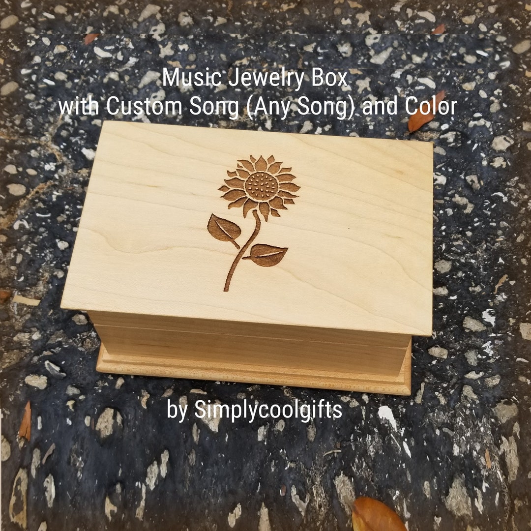 Music Box Custom Song Sunflower Box Music Box Choose Your Song