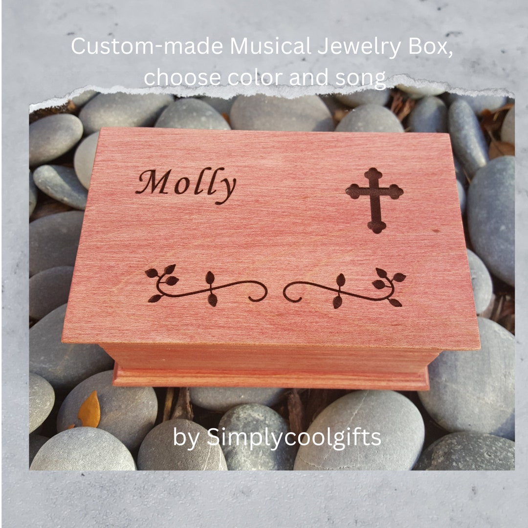 Christening Music Box, Baptism Music Box, Personalized Christening Gift