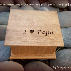 music box, wooden music box, custom music box, dad music box, personalized music box, music box for dad, fathers day, dad gift,