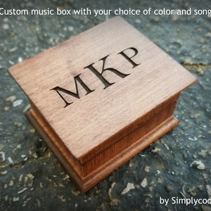 monogrammed, music box, wooden music box, custom made music box, customized music box, personalized music box, monogrammed music box