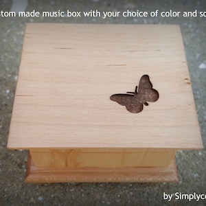 butterfly, music box, girls gift, wooden music box, custom made music box, butterfly gift, personalized music box, Simplycoolgifts