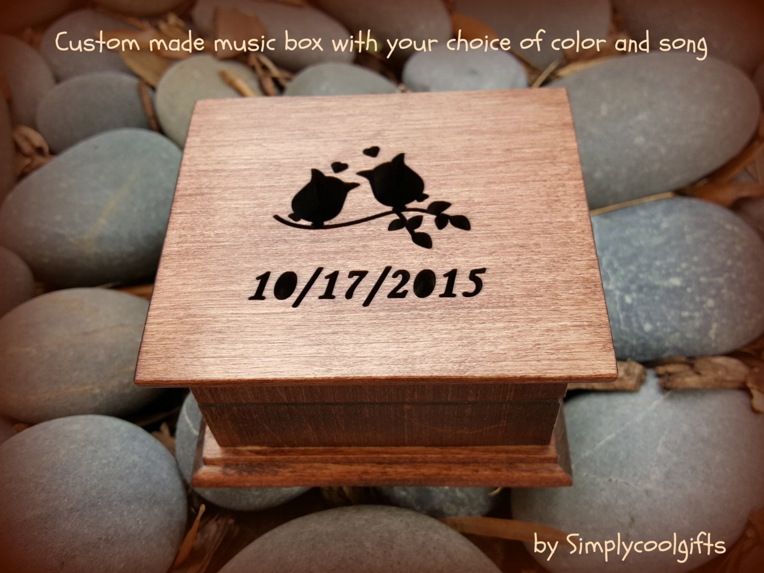 Owl always love you - Owls Music Box - Engraved Music Box for your Fiance, perfect Valentine's d