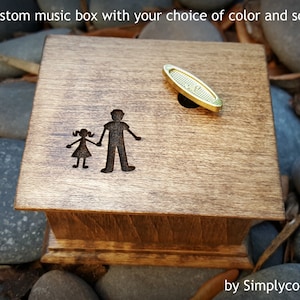 Daddys girl, daddy and me, music box, gift for daughter, custom music box, father of the bride gift, love dad, father&#39;s day gift,