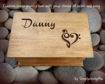 music box, custom made music box, musical jewelry box, birthday gift, musicbox, personalized music box, graduation gift, keepsake, wood box