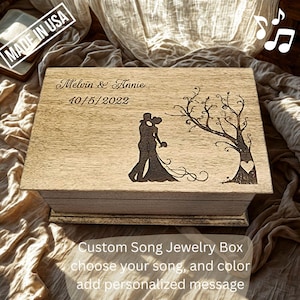 Wedding Gift idea - Music box Custom Song - Bride and Groom gift - Electronic music box playing your song in music box version, anniversary