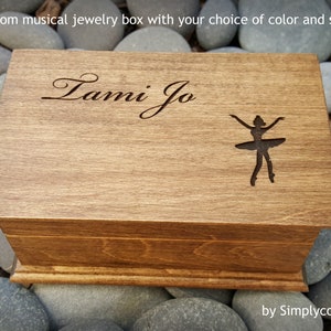 ballerina, ballet dancer, music box, custom made music box, birthday gift, personalized music box, keepsake, simplycoolgifts