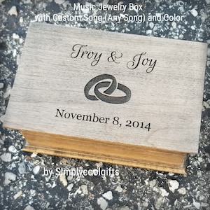 Music Box Custom Songs - Wedding Gift - Any Song Music Box - Electronic music box playing your song music box version, Valentine&#39;s day