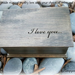 I love you, love, music box, custom made music box, musical jewelry box, birthday gift, personalized music box, valentines day gift,