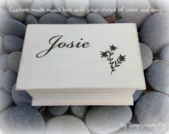 Edelweiss, edelweiss flower, flower music box, custom made music box, birthday gift, personalized music box, personalized, simplycoolgifts
