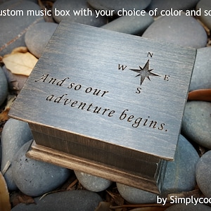 music box, And so our adventure begins, anniversary gift, wedding gift, I love you, for wife, for fiance, simplycoolgifts, Christmas