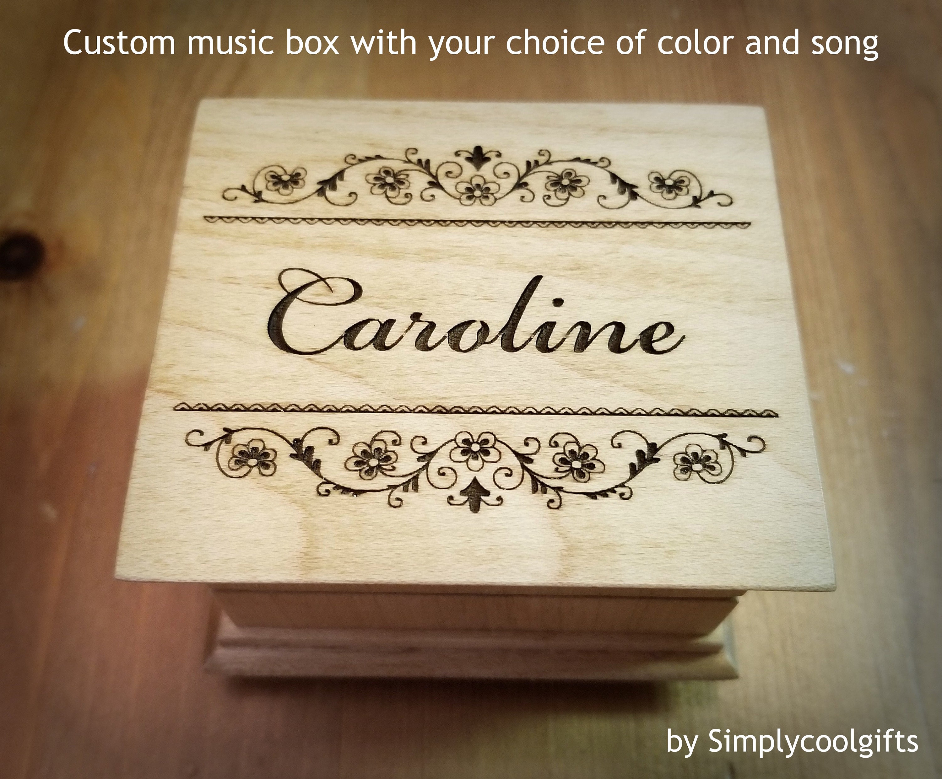 Personalized Gifts Engraved Music Box Wooden Music Box Etsy