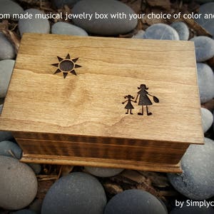 music box, custom music box, musical jewelry box, birthday gift, mother and daughter, personalized music box, for graduation, Christmas gift