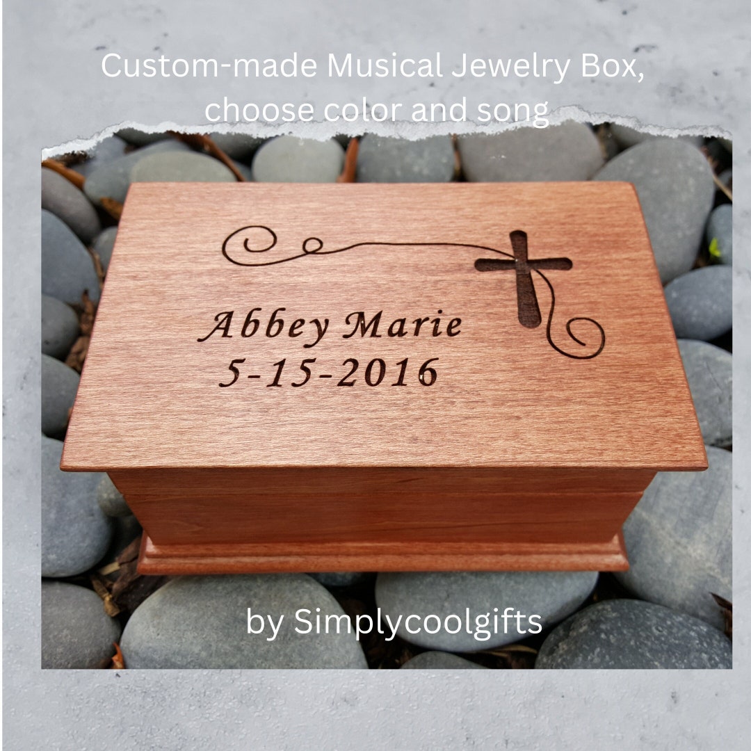 Christening Music Box, Baptism Music Box, Personalized Christening Gift