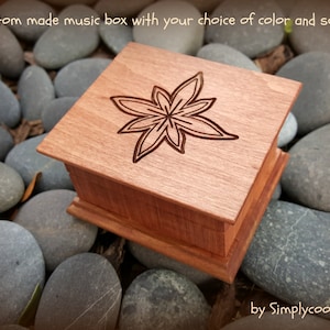 music box, wooden music box, custom made music box, flower music box, personalized music box, musical box, flower girl, flower girl gift