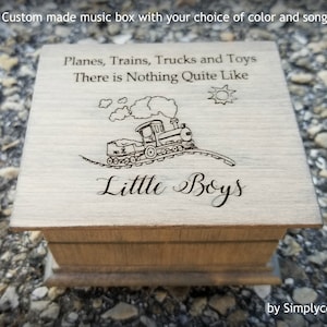 train, little boy gift, music box, baby boy gift, wooden music box, custom music box, train gift, engraved gift, Simplycoolgifts, coolgifts