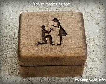 caja de anillos, soporte de anillos, caja de anillo de bodas, caja de anillo personalizada, ¿te casarás conmigo?, caja de anillo de compromiso, caja de anillo personalizada, Simplycoolgifts