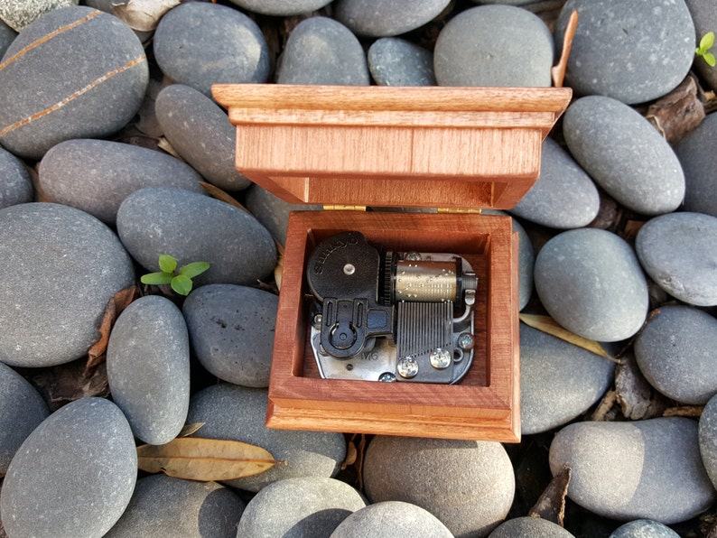 Music Box Wooden Music Box Custom Made Music Box Flower Etsy