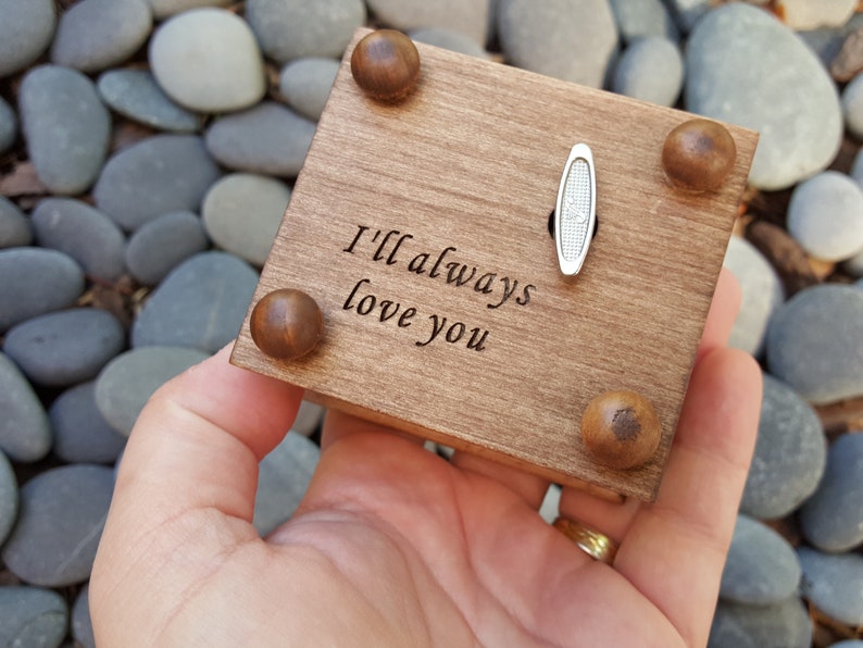 music box, wooden music box, musicbox, custom music box, custom made music box, wedding music box, music box songs, personalized music box image 5