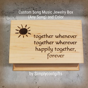 Wedding Gift for Couple - Custom Jewelry Box - Music box choose your song - Electronic music box playing your song in music box version