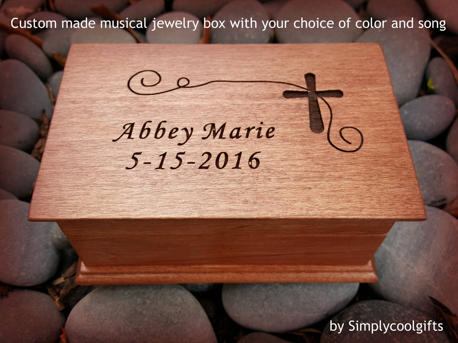 Christening Music Box Baptism Music Box Personalized Etsy