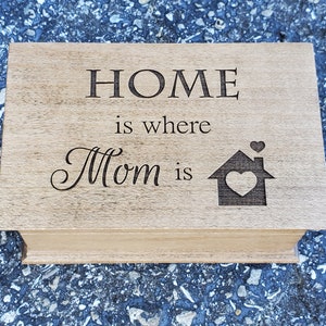 Home is Where Mom is Music Box Mother Daughter Box Electronic Music Box ...