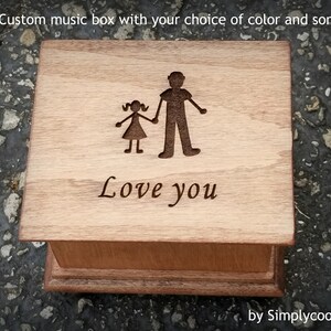custom music box, father of the bride music box, custom made music box, gift for dad, gift for daughter, father's day gift, Simplycoolgifts