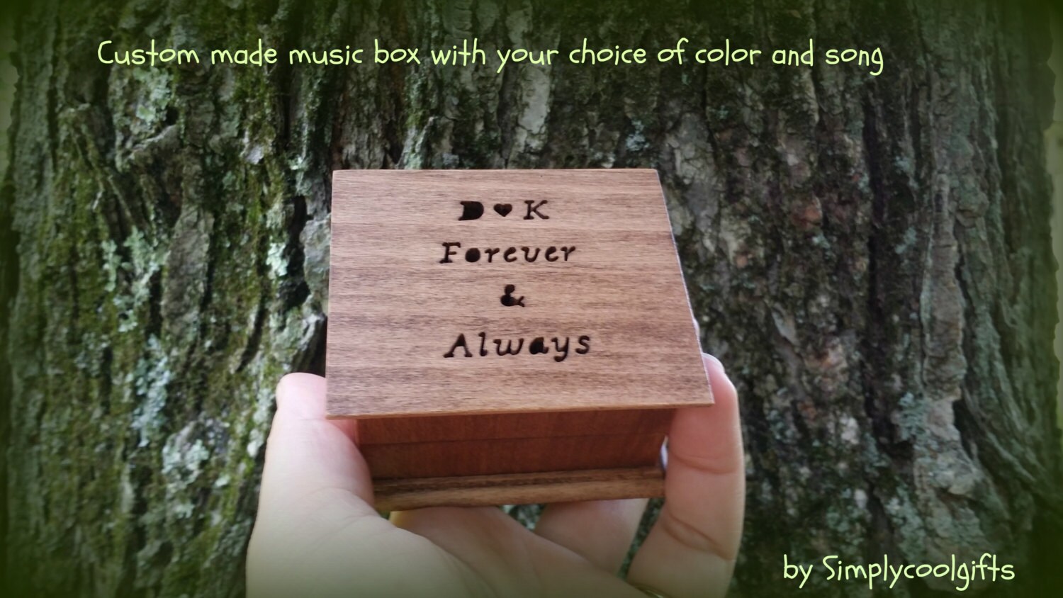 Music Box Wooden Music Box Custom Made Music Box Forever & Etsy